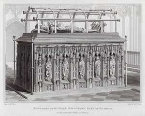 Denkmal von Richard Beauchamp, Earl of Warwick, in der Beauchamp-Kapelle in Warwick (Gravur)