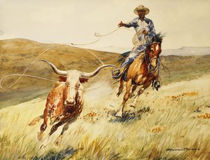 Ein Kalb einfangen von Edward Borein