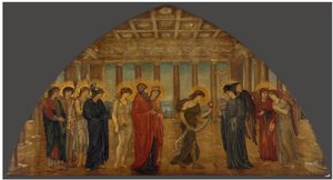 Cupid und Psyche - Palace Green Murals - Psyche betritt die Pforten des Olymp von Edward Burne-Jones