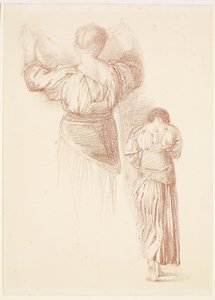 Studien von weiblichen Draperien, von hinten gesehen von Edward Burne-Jones