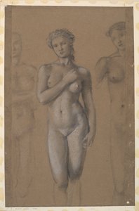 Weiblicher Akt - Drei Studien, möglicherweise für Venus von Edward Burne-Jones