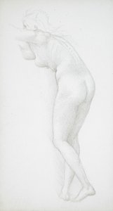 Weiblicher Akt von hinten gesehen von Edward Burne-Jones