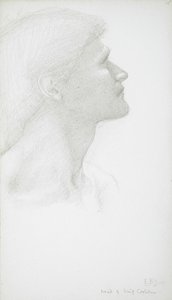 Kopf eines Mannes von Edward Burne-Jones