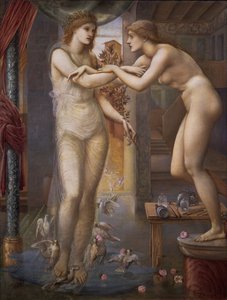 Pygmalion und das Bild - Die Gottheit entflammt von Edward Burne Jones