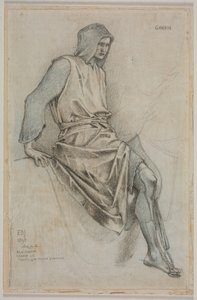Studie für das Scheitern von Gawain aus den Heiligen Gral Wandteppichen von Edward Burne-Jones