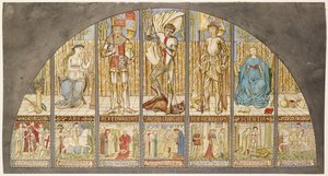 Rosenkriege - Eduard IV., Heinrich VI., St. Georg mit Allegorie