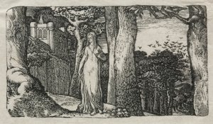 Die Dame und die Türme, 1829 von Edward Calvert