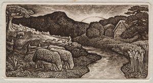 Die Schafe seiner Weide von Edward Calvert