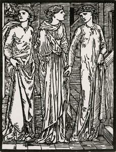 Erster Besuch der Schwestern von Edward Coley (after) Burne Jones