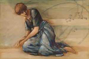 Studie für die Briar-Rose-Serie, Der Gartenhof von Edward Coley Burne Jones