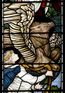 Engel und Stier (Detail), Flüsse des Paradieses, 1875 von Edward Burne Jones