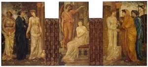 Amor und Psyche - Palace Green Wandgemälde - Psyches Schwestern besuchen sie im Haus des Amor