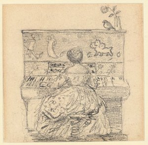 Georgiana Burne-Jones am Klavier von Edward Burne Jones