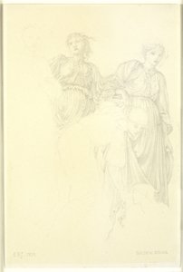 Gruppe von Frauen, Vorstudie für das Gemälde Die goldene Treppe