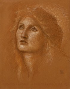 Kopf einer Frau, 1890 von Edward Burne Jones