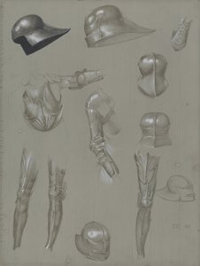 Studien einer Rüstung, 1875 von Edward Burne Jones