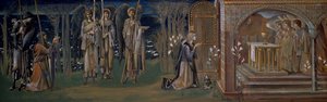 Studie für den Wandteppich "Die Erreichung des Heiligen Grals", ca. 1894 von Edward Burne Jones