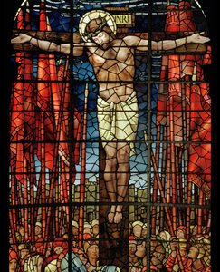 Die Kreuzigung Fenster (Detail) von Edward Burne Jones