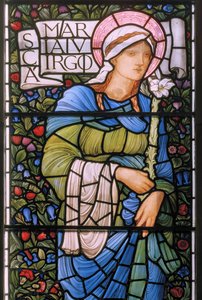 Die Jungfrau Maria, Ostfenster, 1880 von Edward Burne Jones