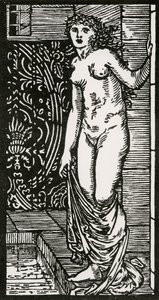 Psyche im Bad, 1866 von Edward Coley after Burne Jones