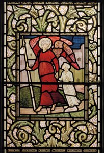 Das Kind mit Schutzengel (1902-1914) von Edward Coley and Dearle Burne Jones