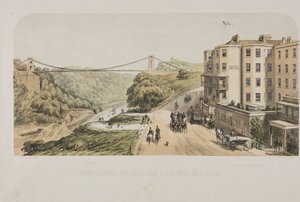Hängebrücke, von Sion Hill, Clifton, ca. 1875 von Edward Colston Lavars
