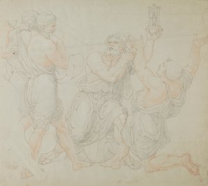 Studie für die Figuren von Demitrius und zwei Arbeitern