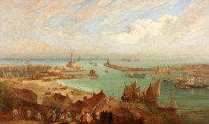 Sunderland Hafen von Roker, ca. 1850-1855 von Edward Hastings