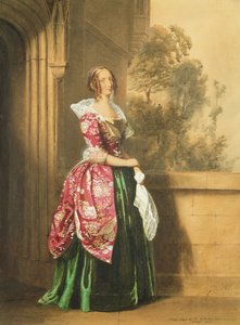 Eine Dame in ihrem Kostüm beim Eglington-Turnier, 1839
