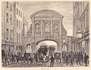 Temple Bar in der Fleet Street, ca. 1870 von Edward Henry Fahey