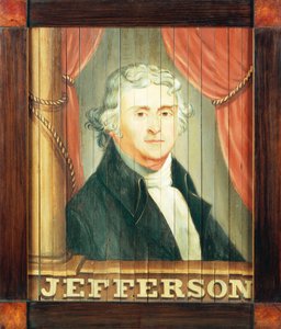 Ein wichtiges Wirtshausschild, das Thomas Jefferson und James Madison darstellt