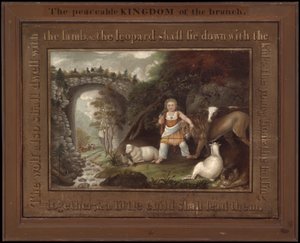 Das friedliche Königreich des Zweigs, um 1825-30 von Edward Hicks