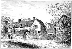 Mary Ardens Cottage in Wilmcote, Warwickshire von Edward Hull