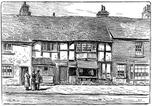 Shakespeares Geburtshaus vor der Restaurierung, Stratford-upon-Avon, Warwickshire, 1885