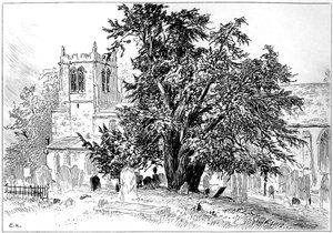 Kirche von Snitterfield, Snitterfield, Warwickshire, 1885