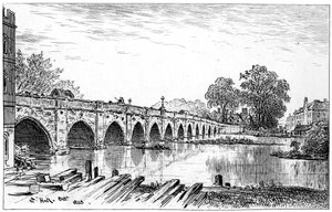 Stratford-Brücke, Stratford-upon-Avon, Warwickshire, 1885
