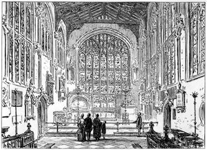 Der Chor der Kirche von Stratford, Stratford-upon-Avon, Warwickshire, 1885