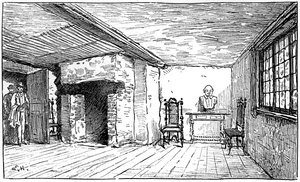 Das Zimmer, in dem Shakespeare geboren wurde, Stratford-upon-Avon, Warwickshire, 1885 von Edward Hull
