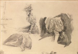 Skizzen einer Frau für Boulters Lock, Sonntagnachmittag von Edward John Gregory