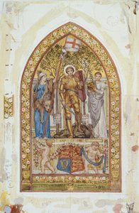Entwurf für das St. Georgs-Mosaik mit Randstudien