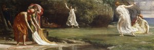 Nausikaa und ihre Mägde spielen Ball von Edward John Poynter