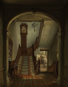 Alte Uhr auf der Treppe, 1868
