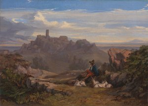 Landschaft mit Ziegenhirte