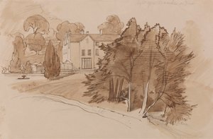 Manor (Knowsley Lane?) von Edward Lear