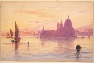 Santa Maria della Salute, Venedig, bei Sonnenuntergang, 1865-1884