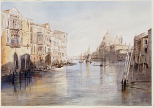 Der Große Kanal mit Santa Maria Della Salute, Venedig, Italien von Edward Lear