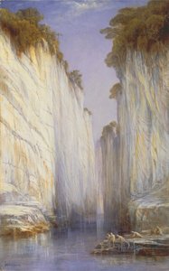 Die Marmorfelsen - Nerbudda Jubbolpore, 1882
