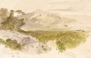 Der Tempel von Aphaia auf Ägina von Edward Lear