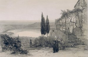 Ansichten von Rom und seiner Umgebung: See von Nemi
