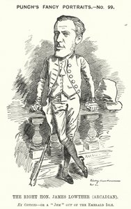 James Lowther, englischer konservativer Politiker und Sportler (Karikatur) von Edward Linley (after) Sambourne